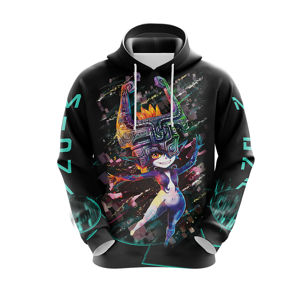 The Legend Of Zelda Hoodie Princess Midna Graphic T-shirt Black Green Unisex