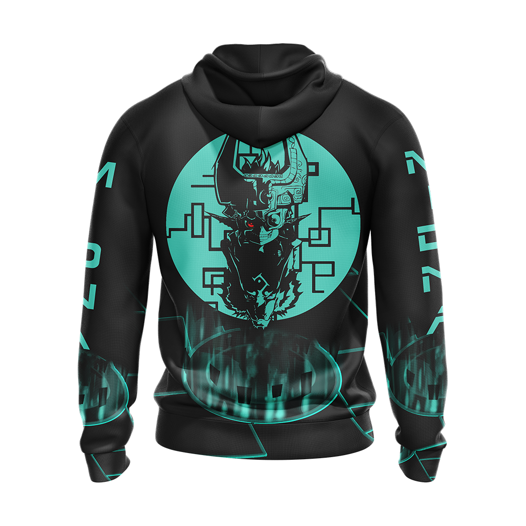 The Legend Of Zelda Hoodie Princess Midna Graphic T-shirt Black Green Unisex