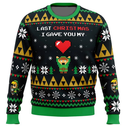 The Legend Of Zelda Sweatshirt Last Christmas I Gave You My Heart Sweatshirt Black Unisex