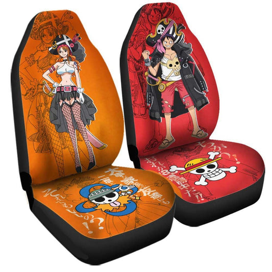 One Piece Car Seat Covers Luffy And Nami Movie One Piece Seat Covers