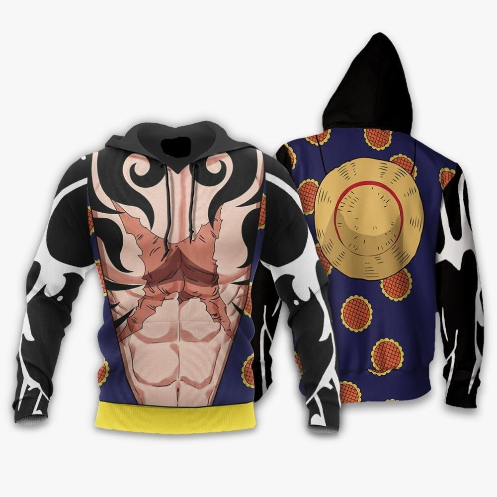 One Piece Hoodie Luffy Gear 4 Costume Hoodie Colorful Unisex