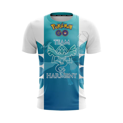 PKM T-shirt Lugia Team Harmony Pokemon Go T-shirt Blue Unisex