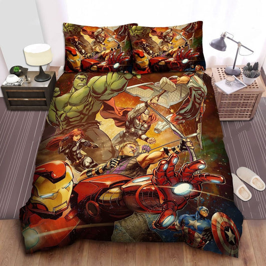 MV Bedding Set Avengers In A Epic Battle Duvet Covers Colorful Unique Gift