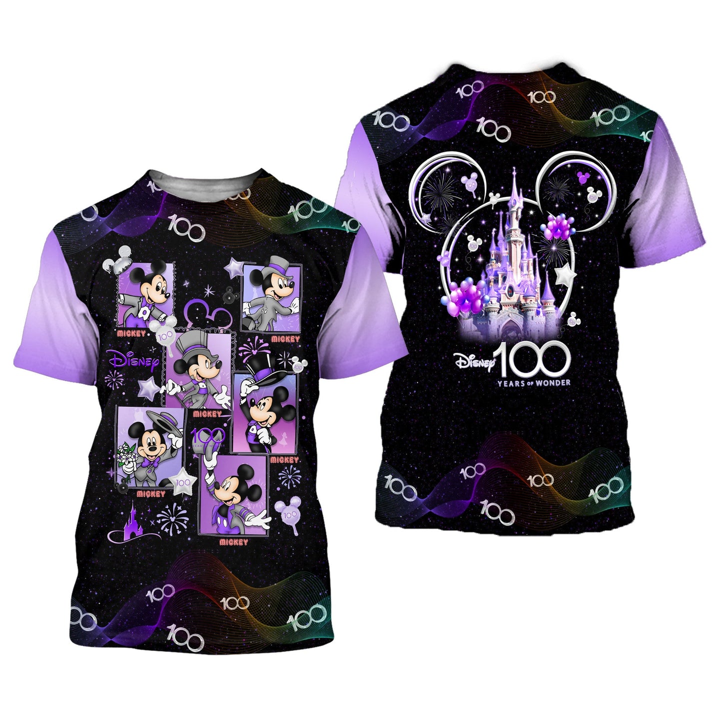 DN T-shirt MK Square DN 100 Years Of Wonder T-shirt Black Purple Unisex Adults New Release