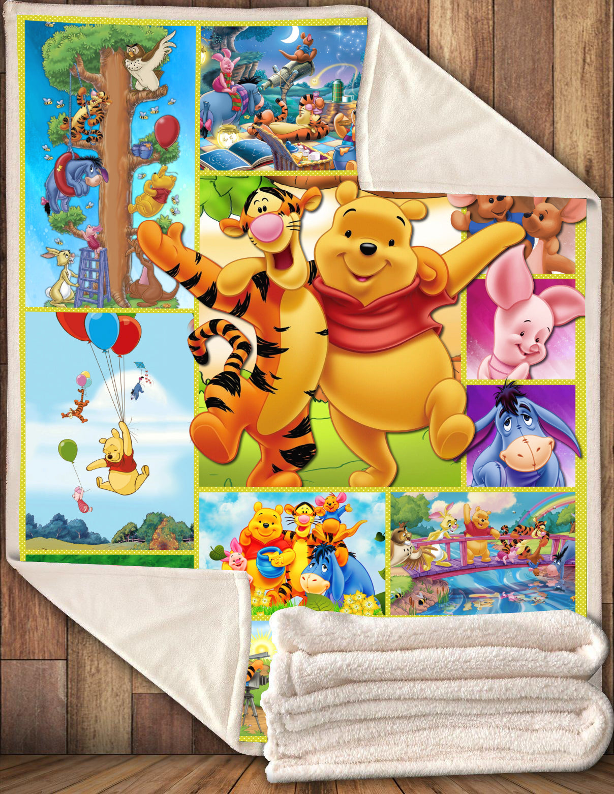 Unifinz DN WTP BLANKET Pooh With Friends Tigger Piglet Eeyore BLANKET Awesome High Quality DN WTP Blanket 2022