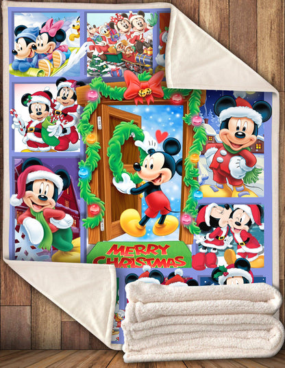 Unifinz DN Blanket House Of Mouses Happy Christmas 3D Blanket Cute DN MK Mouse Blanket 2022