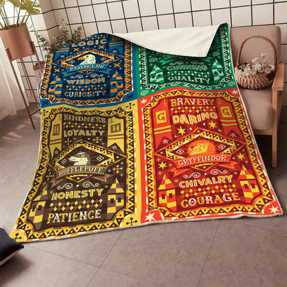 Unifinz HP Blanket The Four Houses of Hogwarts Blanket Cool HP Blanket Horwarts Blanket 2023