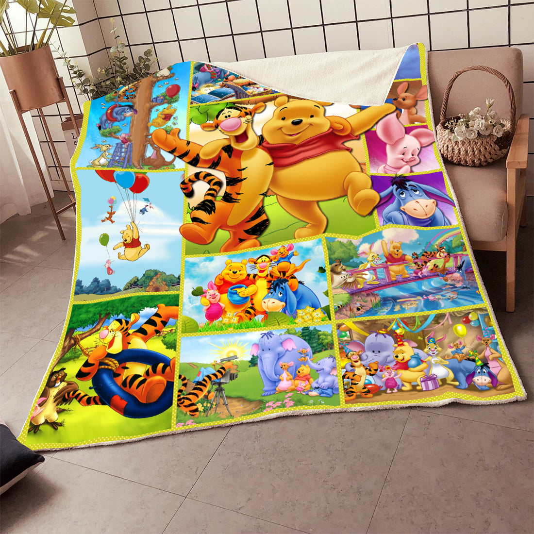 Unifinz DN WTP BLANKET Pooh With Friends Tigger Piglet Eeyore BLANKET Awesome High Quality DN WTP Blanket 2024