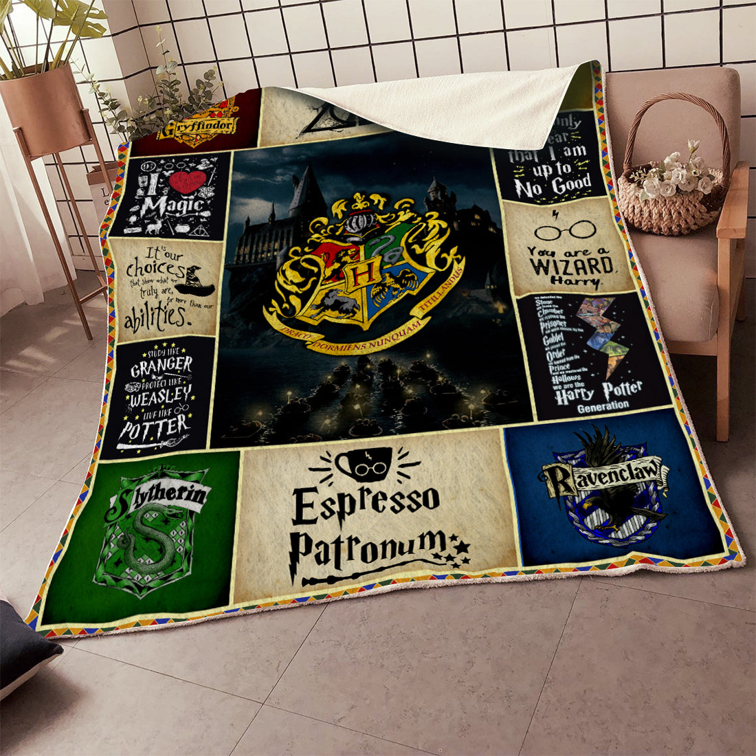 Unifinz HP Blanket 4 Houses And Quotes Blanket High Quality HP Blanket 2023