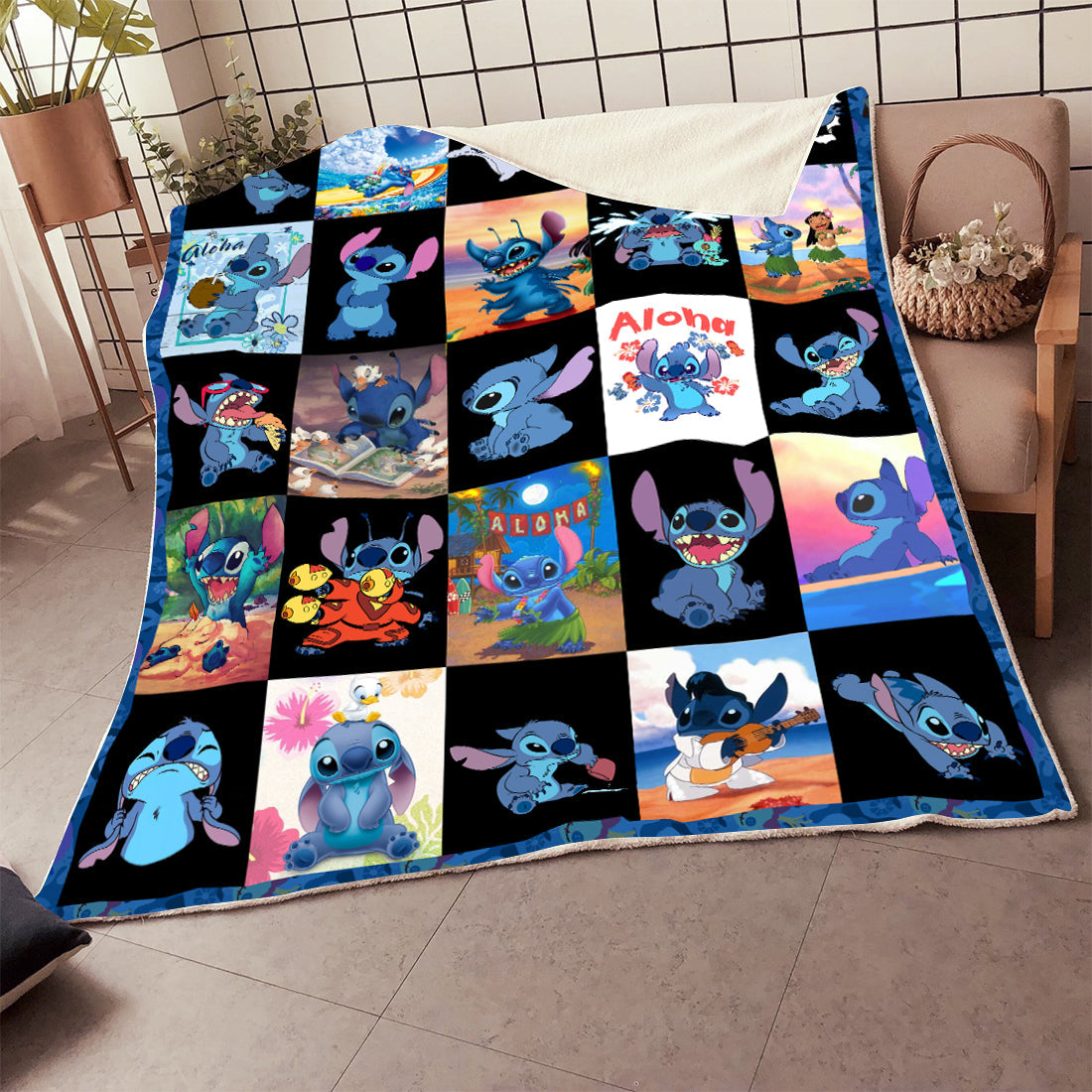 Unifinz DN Blanket Stitch Aloha Blanket Cute High Quality DN Stitch Blanket 2024