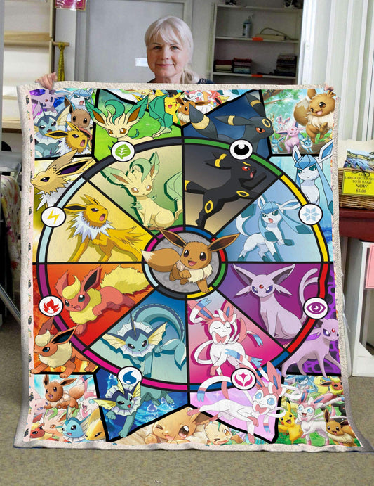 Pokemon Blanket Pokemon Eevee Different Types Blanket