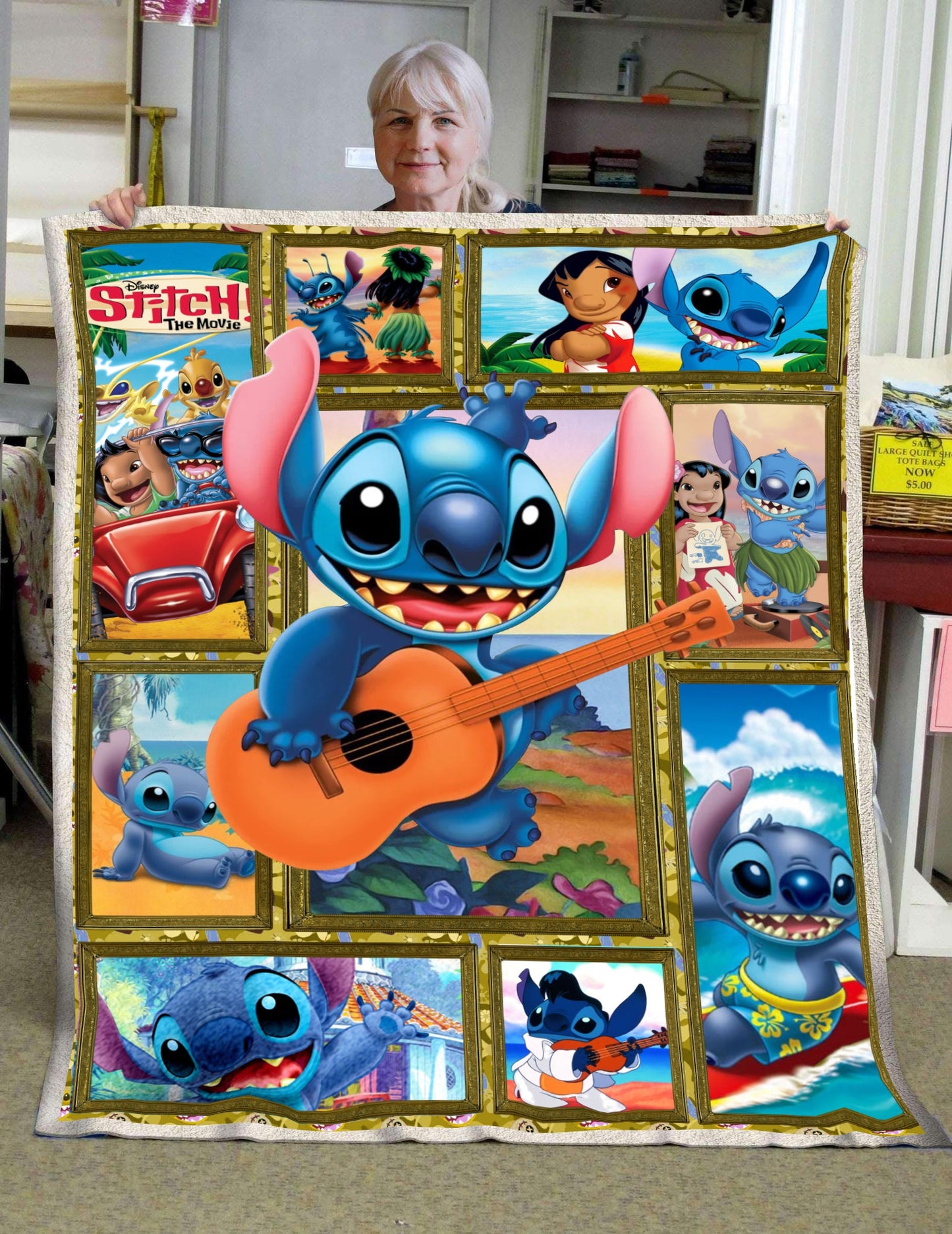 Unifinz LAS Blanket Stitch Playing Guitar 3D Blanket Cute Awesome High Quality DN Stitch Blanket 2023