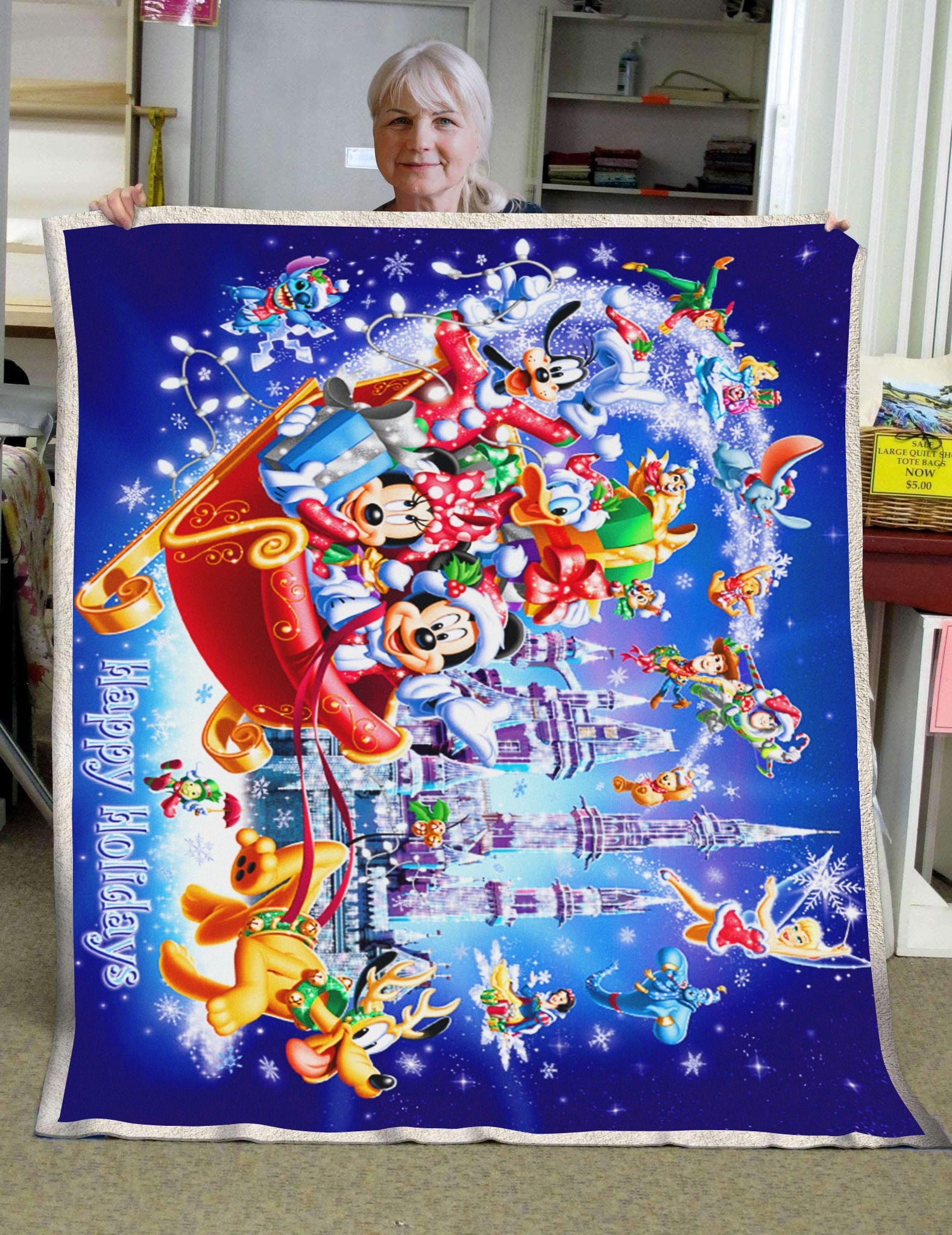 Unifinz DN Blanket DN Characters Happy Holidays Christmas Blanket Amazing High Quality DN Blanket 2024