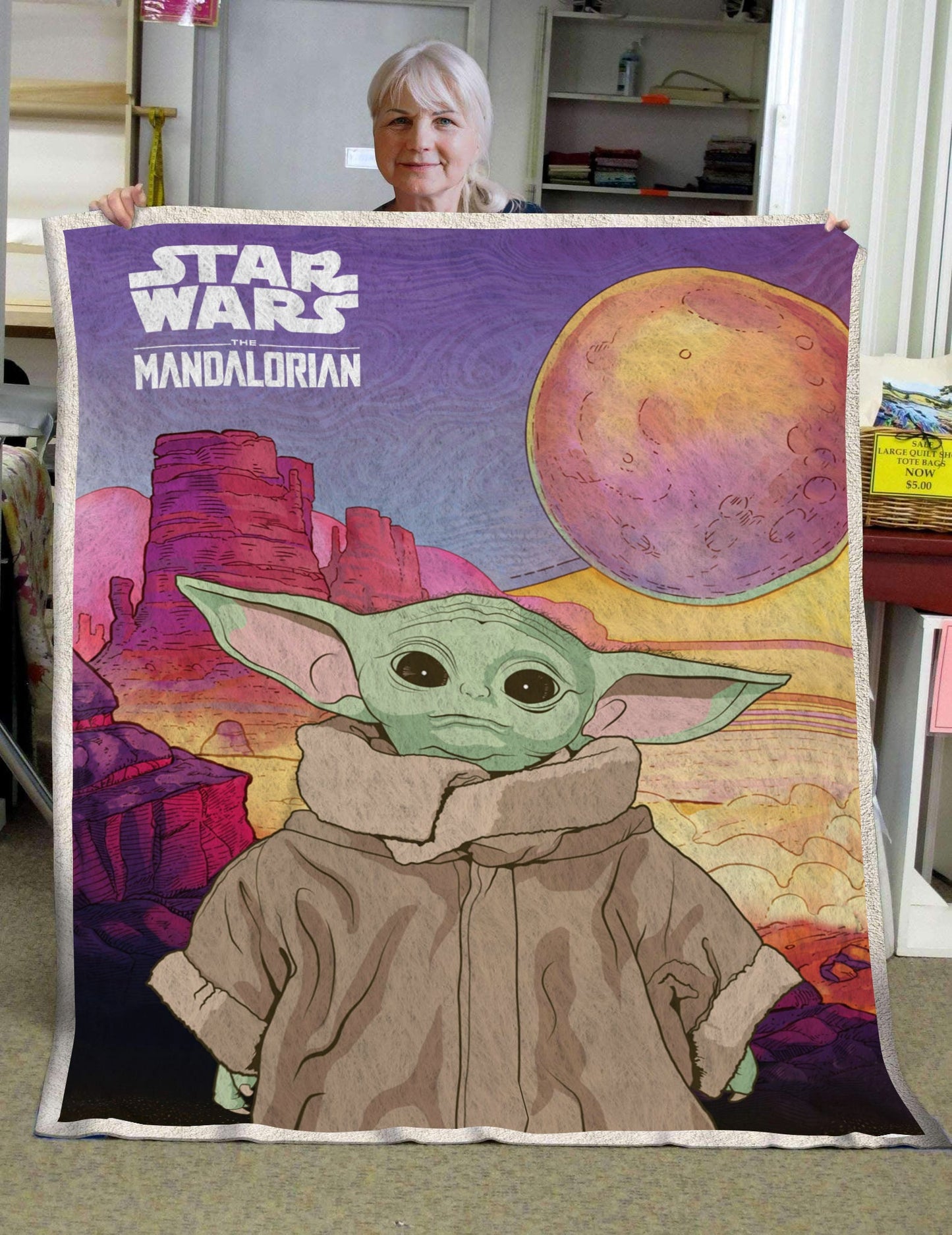 Unifinz Star Wars Mandalore Blanket The Child Baby YD Blanket Star Wars Blanket 2024