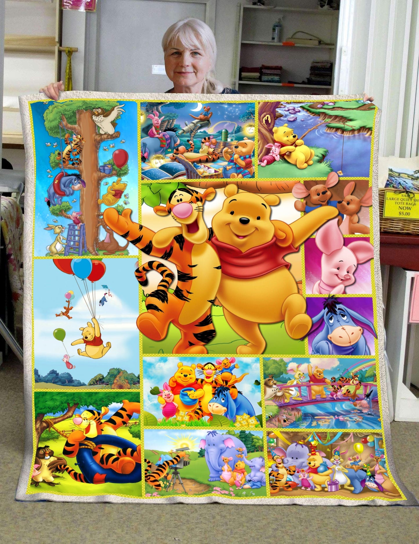 Unifinz DN WTP BLANKET Pooh With Friends Tigger Piglet Eeyore BLANKET Awesome High Quality DN WTP Blanket 2023