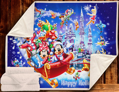 Unifinz DN Blanket DN Characters Happy Holidays Christmas Blanket Amazing High Quality DN Blanket 2022