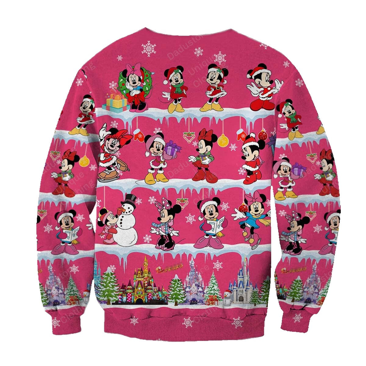 DN Sweatshirt Christmas Celebration Minnie Sweatshirt Pink Unisex Adults New Release