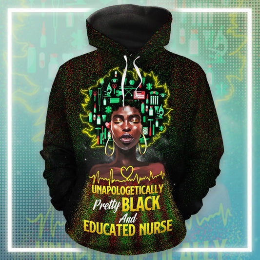 Unifinz Nurse Hoodie Unapologetically Black Nurse Hoodie Amazing Africa American Nurse Hoodie Apparel  2022