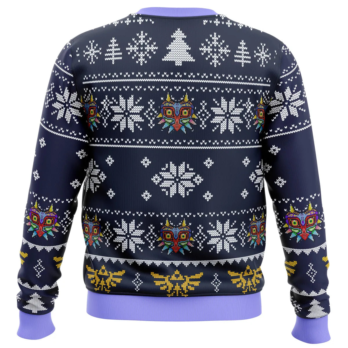 The Legend Of Zelda Sweatshirt Majoras Mask Snowflake Pattern Sweatshirt Black Unisex