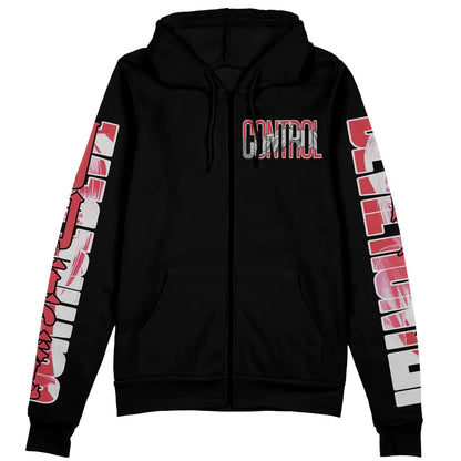 Chainsaw Man Zip Hoodie Makima Public Safety Devil Hunter Zip Hoodie Black Red Unisex