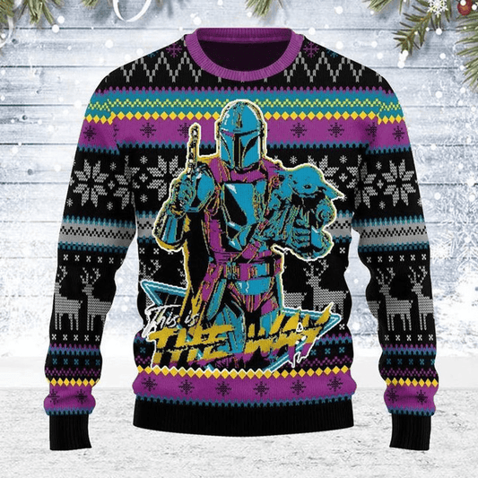 SW Sweatshirt Mandalorian This Is The Way Sweatshirt Colorful Unisex