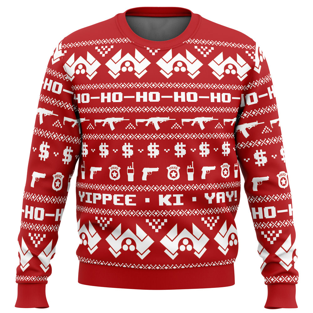 Die Hard Sweatshirt Yippee Ki Yay Hohoho Die Hard Christmas Sweatshirt Red White Unisex Adults