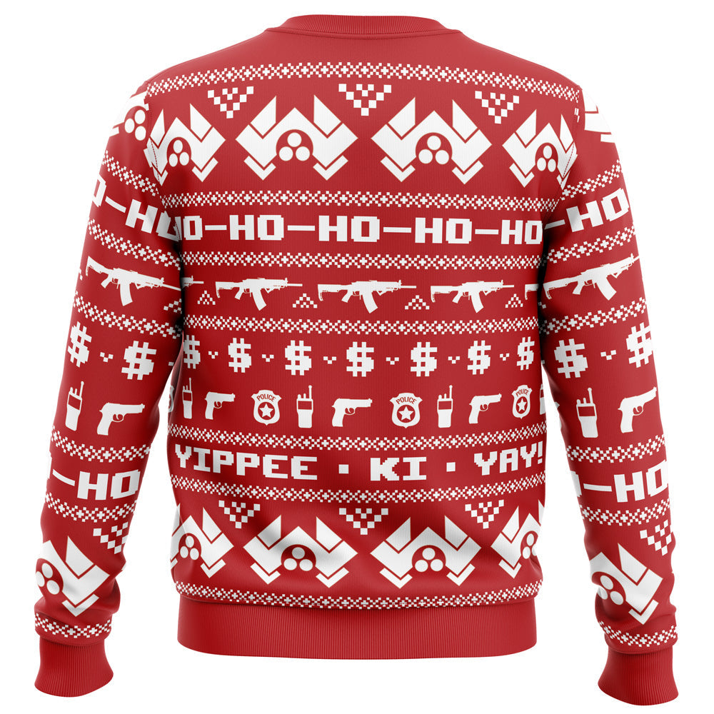 Die Hard Sweatshirt Yippee Ki Yay Hohoho Die Hard Christmas Sweatshirt Red White Unisex Adults