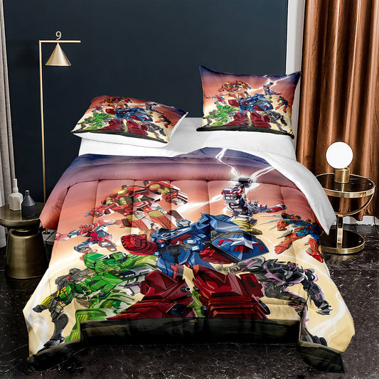 MV Bedding Set Avengers Cross Over Transformer Duvet Covers Colorful Unique Gift