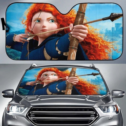 DN Car Sun Shade Brave Merida Princess Windshield Sun Shade