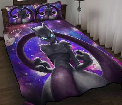 PKM Bedding Set PKM Mewtwo Galaxy Duvet Covers Colorful Unique Gift