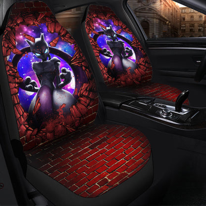 PKM Car Seat Covers Mewtwo PKM Breaks The Wall Seat Covers Colorful