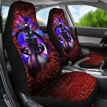 PKM Car Seat Covers Mewtwo PKM Breaks The Wall Seat Covers Colorful