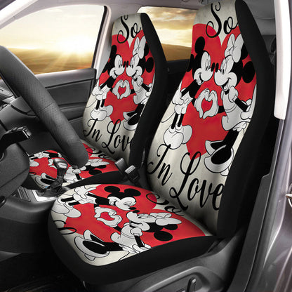 DN MM Car Seat Covers MM And Minnie In Love Seat Covers