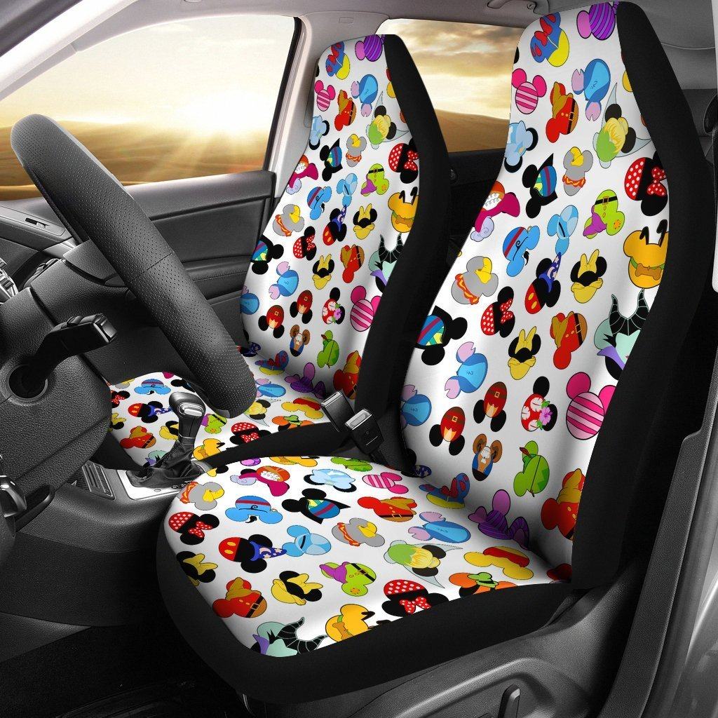 DN MM Car Seat Covers MM Head Characters Pattern Seat Covers