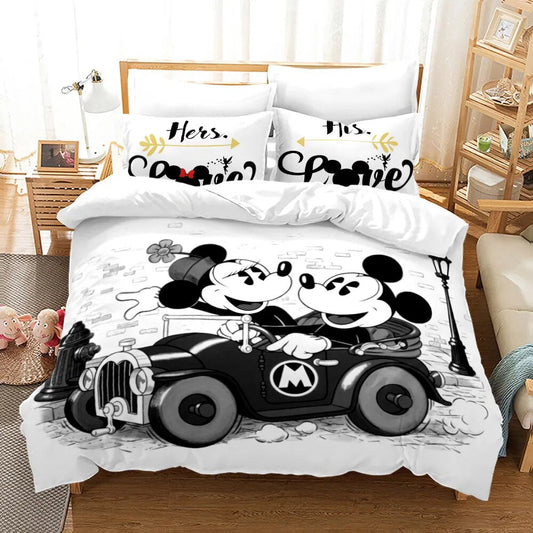 Minnie Bedding Set DN MM And Minnie Old Style Duvet Covers Black White Unique Gift