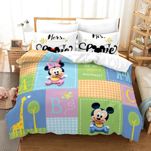 Minnie Bedding Set DN MM And Minnie Hers His Duvet Covers Colorful Unique Gift