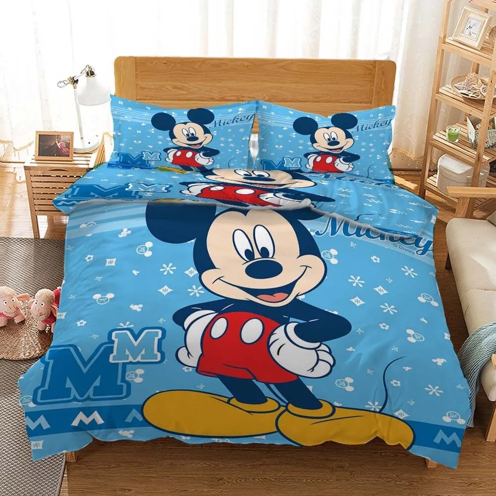 MM Bedding Set DN MM Graphic Snowflakes Pattern Duvet Covers Blue Unique Gift