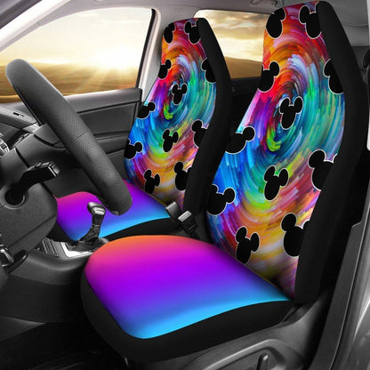 DN MM Car Seat Covers Patterns Rainbow Spiral MM Seat Covers