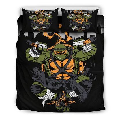 TMNT Bedding Set Ninja Turtles Mickey In A Battle Duvet Covers Black Unique Gift