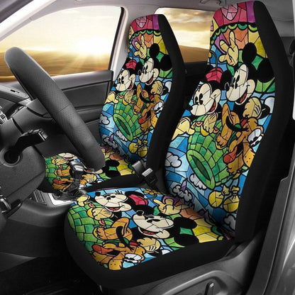 DN MM Car Seat Covers MM And Minnie Mosaic Art Seat Covers