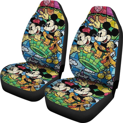 DN MM Car Seat Covers MM And Minnie Mosaic Art Seat Covers