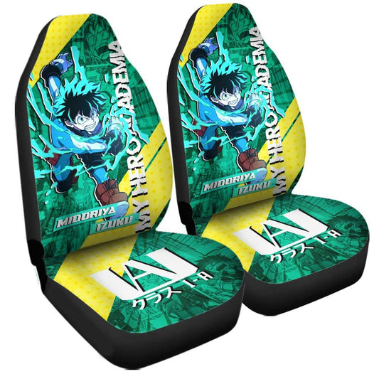 My Hero Academia Car Seat Covers Midoriya Izuku Fighting Scene Seat Covers