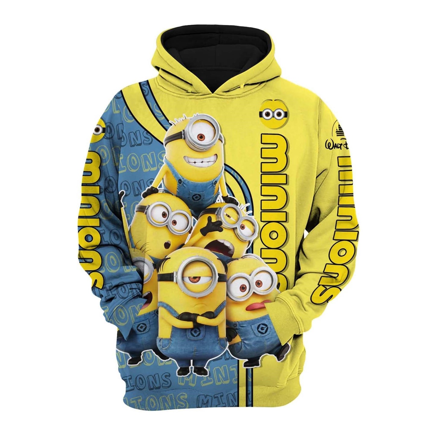 Minion Hoodie Minions Bob Stuart Kevin Hoodie Yellow Blue Unisex