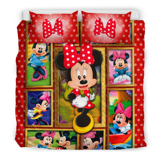 Minnie Bedding Set DN Minnie Poses Graphic In Frame Duvet Covers Colorful Unique Gift