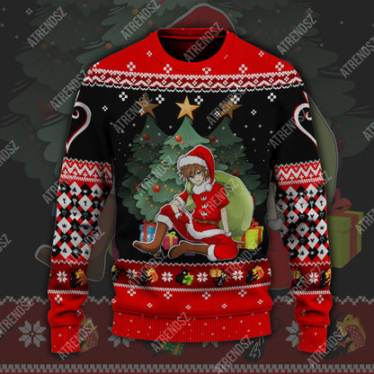  Kingdom Hearts Ugly Sweater Sora Under The Christmas Tree Black Red Sweater