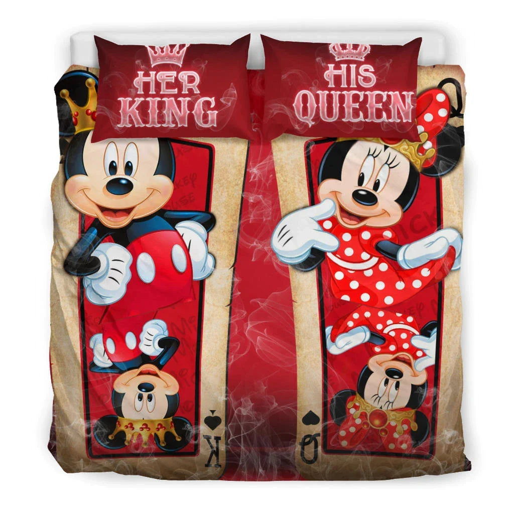 MM Bedding Set DN MM Minnie His Queen And Her King Duvet Covers Red Unique Gift