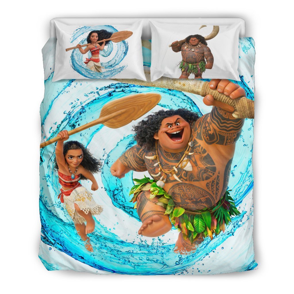 Moana Bedding Set DN Moana And Maui In The Wave Duvet Covers Colorful Unique Gift