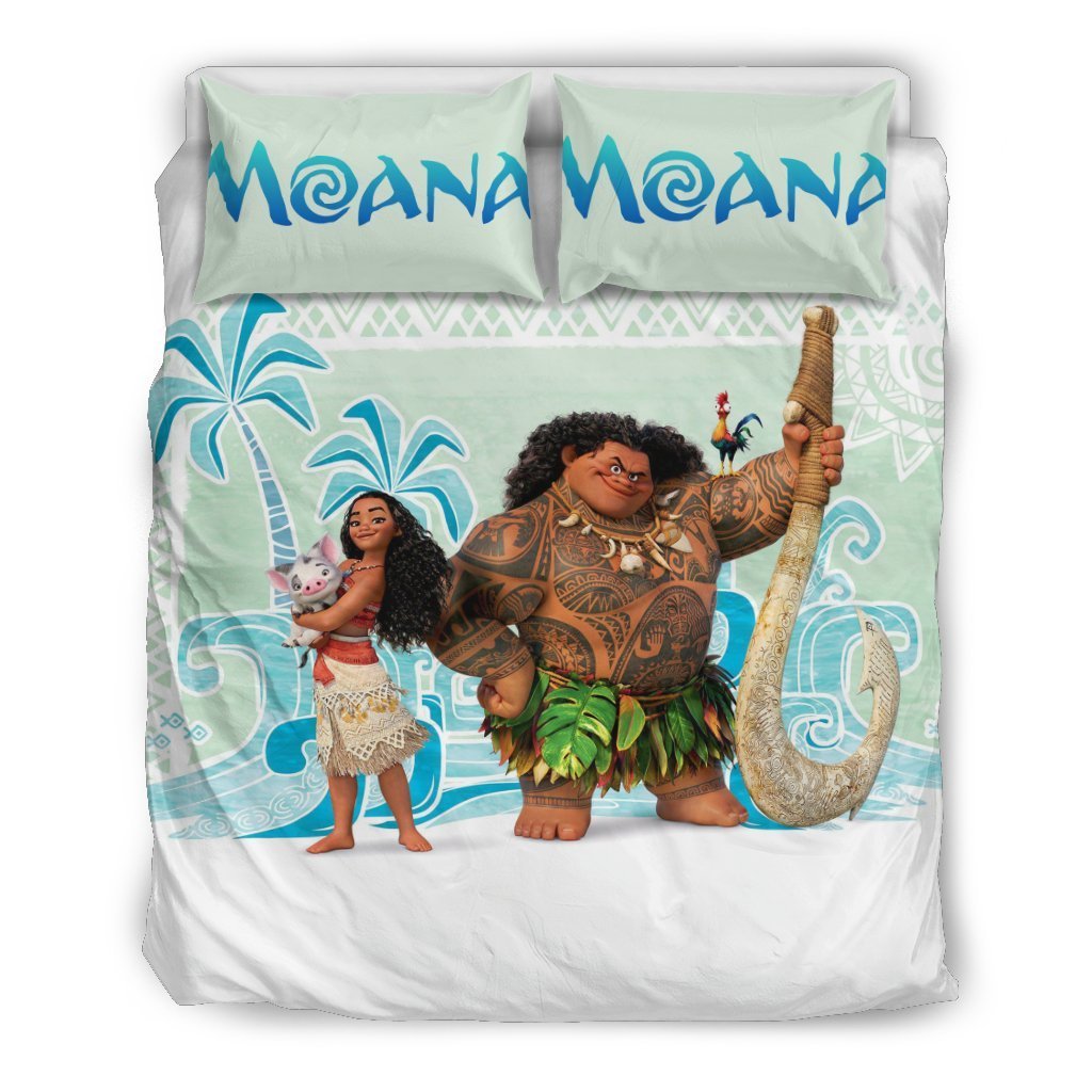 Moana Bedding Set DN Moana And Maui Graphic Duvet Covers Colorful Unique Gift