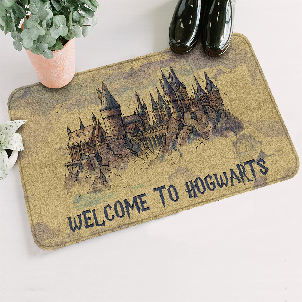 Unifinz HP Doormat Welcome To Hogwarts Vintage Doormat High Quality HP Doormat Mats 2023