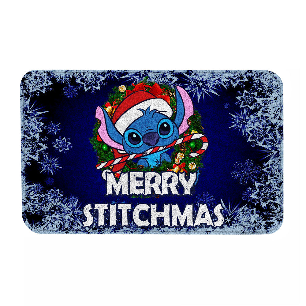 Unifinz LAS Doormat Stich Merry Christmas Laurel Christmas Doormat Cute High Quality DN Stitch Doormat 2023